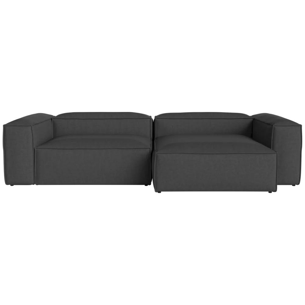 schwarzes Polster Sofa