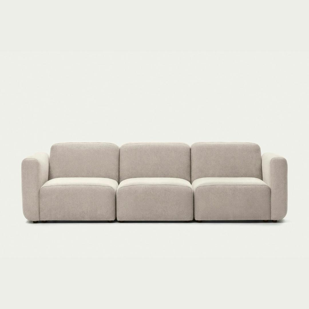 Beiges Polster Sofa mit 3 Sitzen