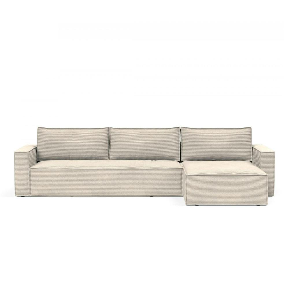 weisses Polster Sofa L-Form rechts