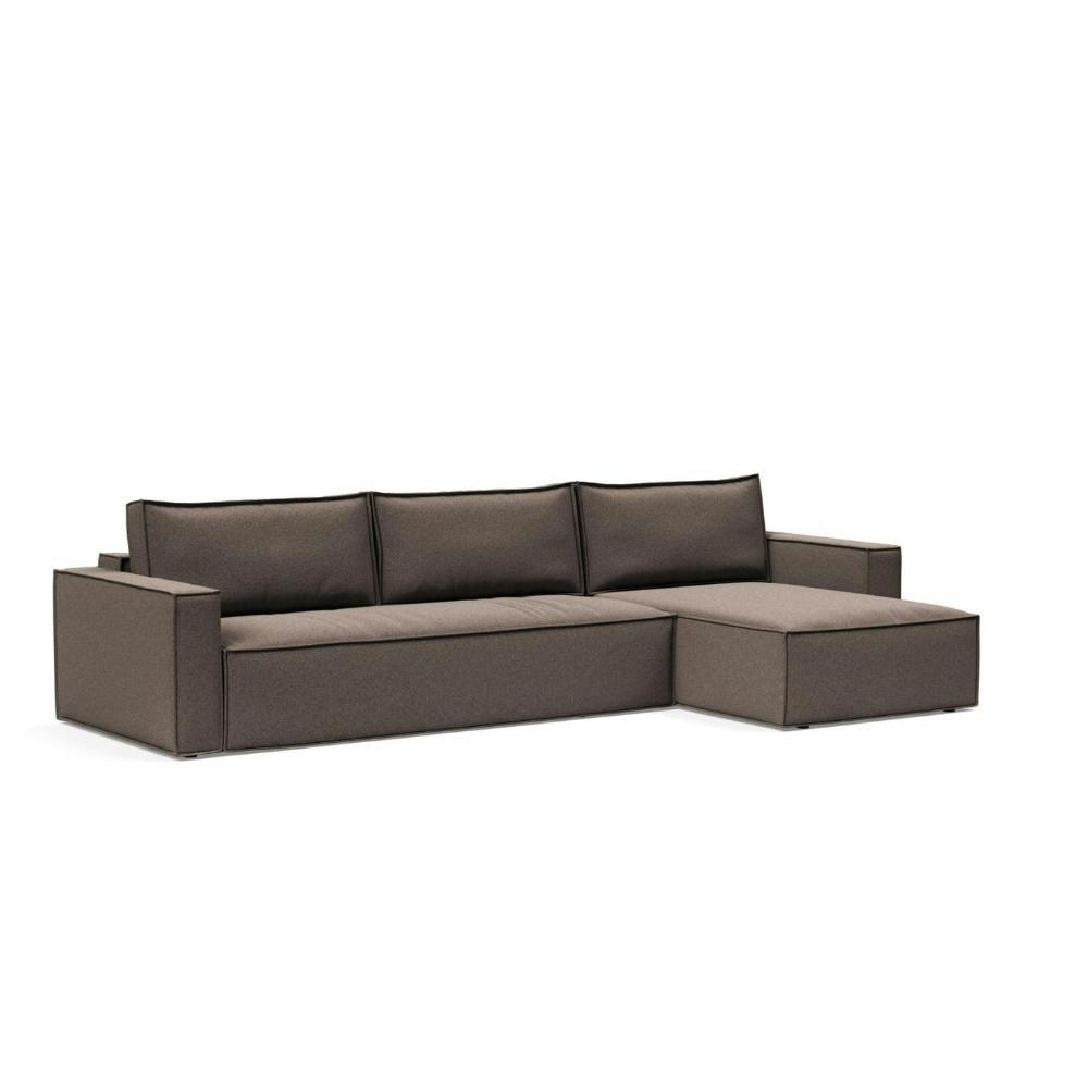 braunes Polster Sofa L-Form rechts